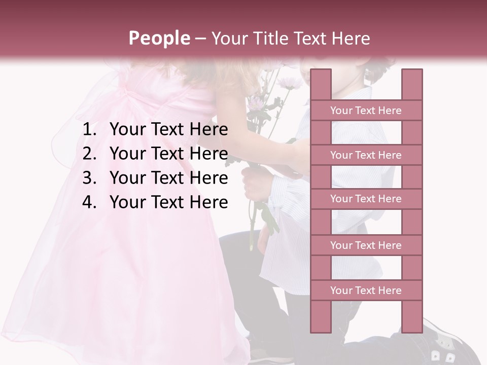 Caucasian Small Boy PowerPoint Template