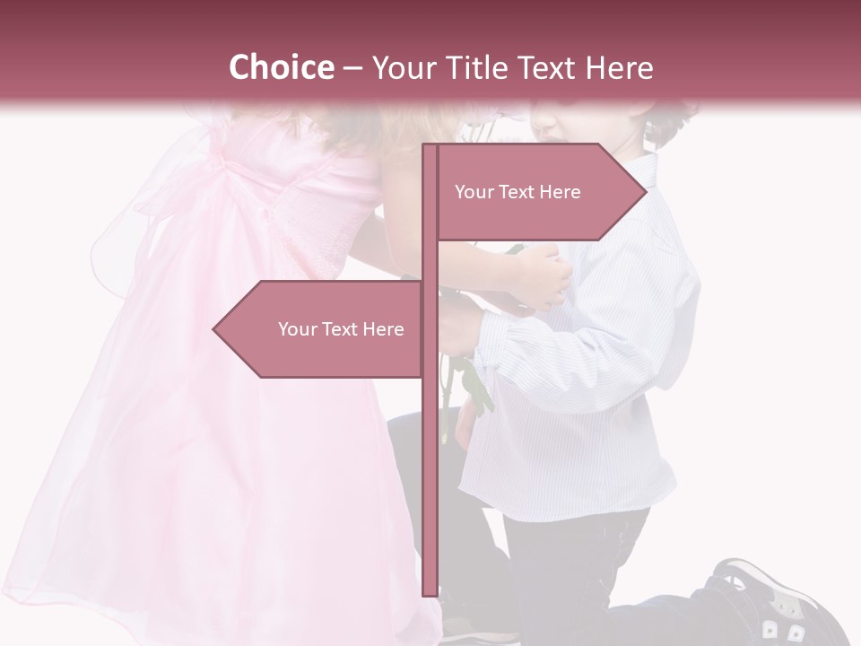 Caucasian Small Boy PowerPoint Template