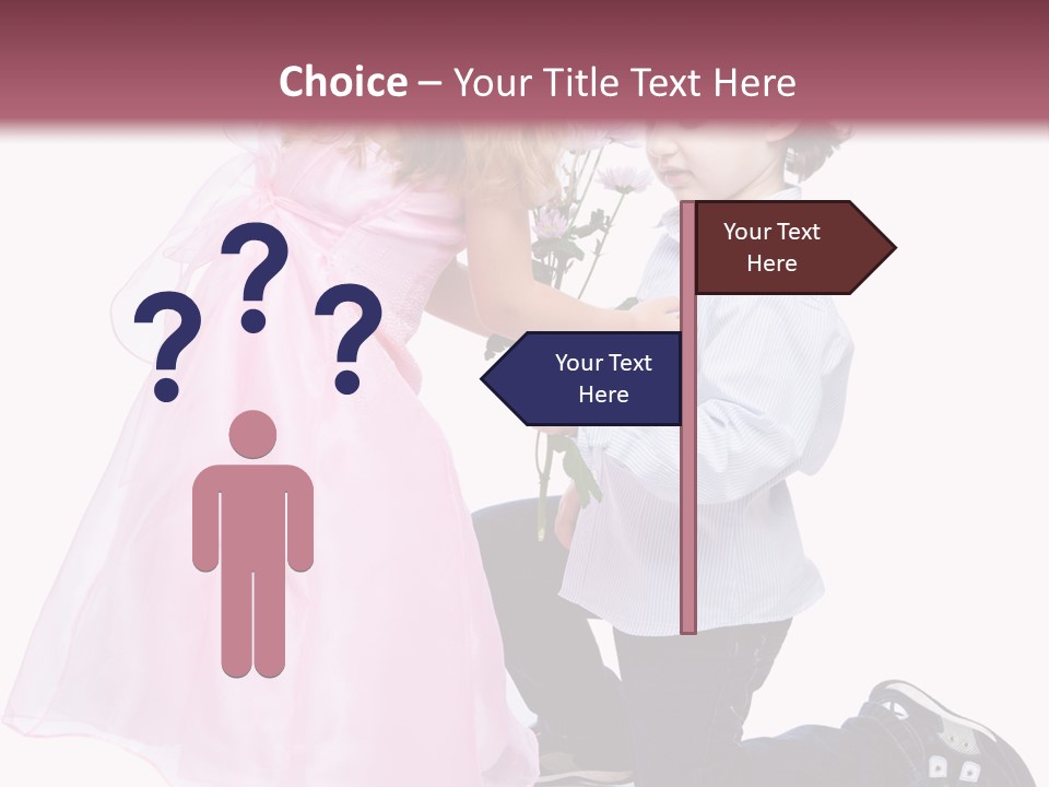 Caucasian Small Boy PowerPoint Template