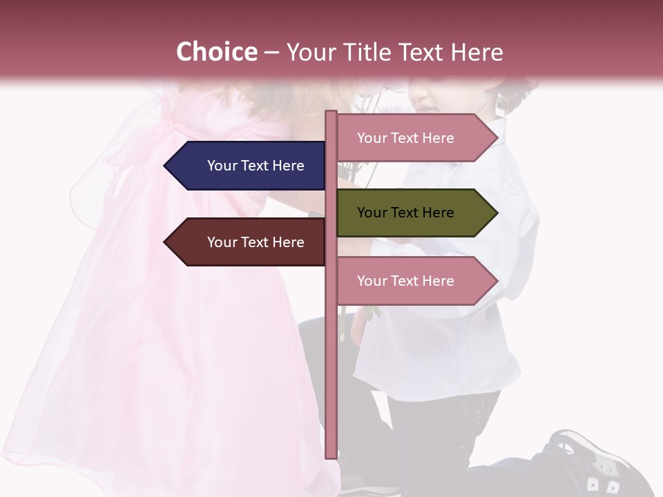 Caucasian Small Boy PowerPoint Template