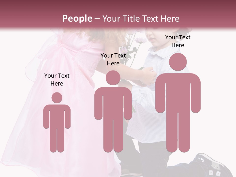 Caucasian Small Boy PowerPoint Template