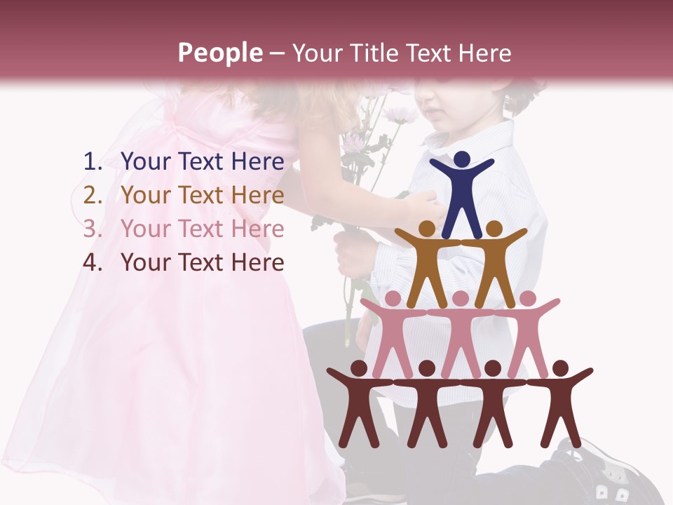 Caucasian Small Boy PowerPoint Template