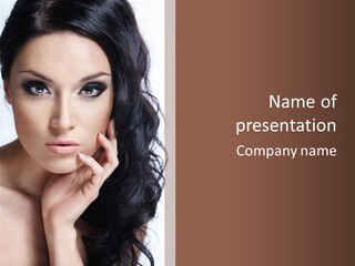 Portrait Woman Femininity PowerPoint Template