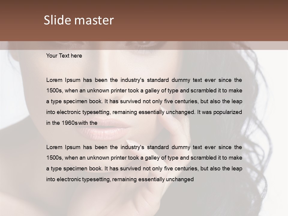 Portrait Woman Femininity PowerPoint Template