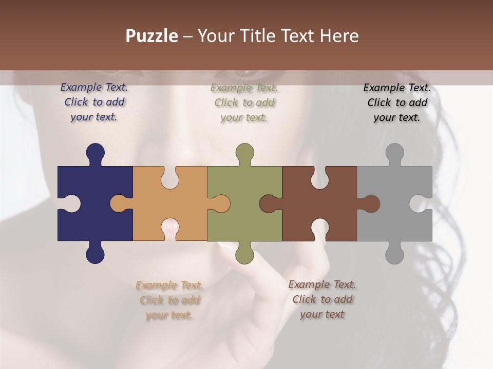 Portrait Woman Femininity PowerPoint Template