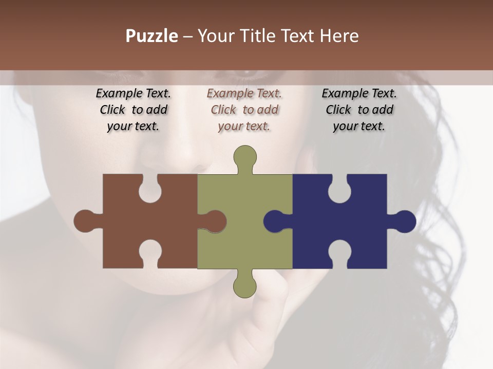 Portrait Woman Femininity PowerPoint Template