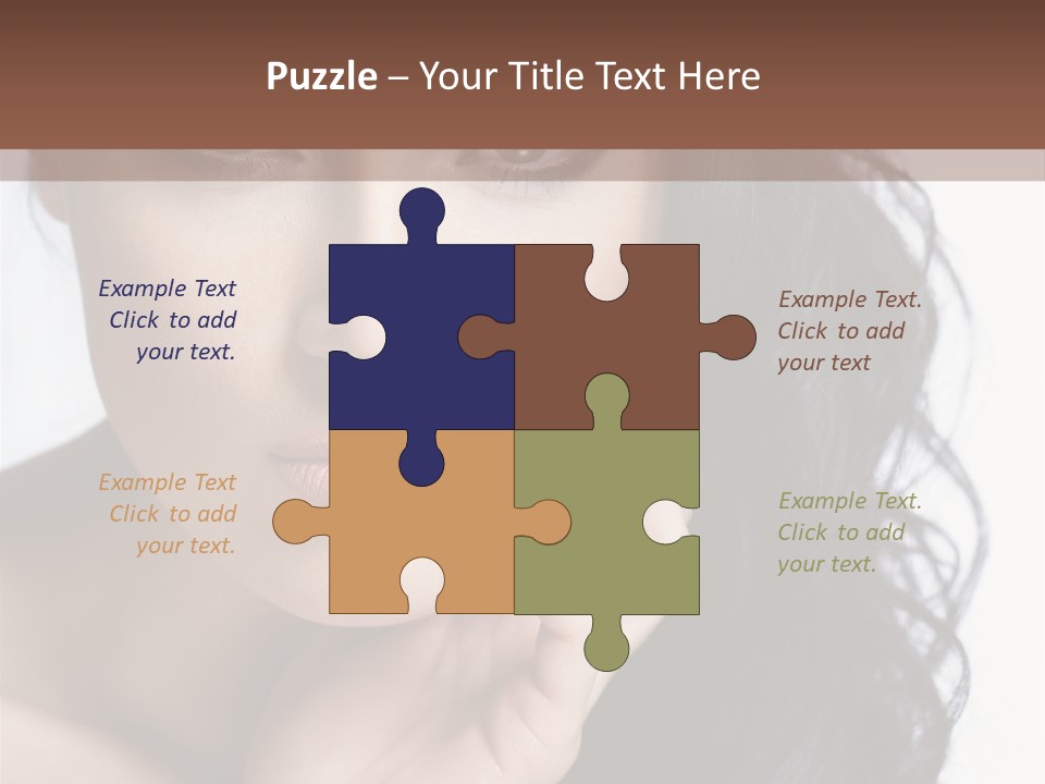 Portrait Woman Femininity PowerPoint Template