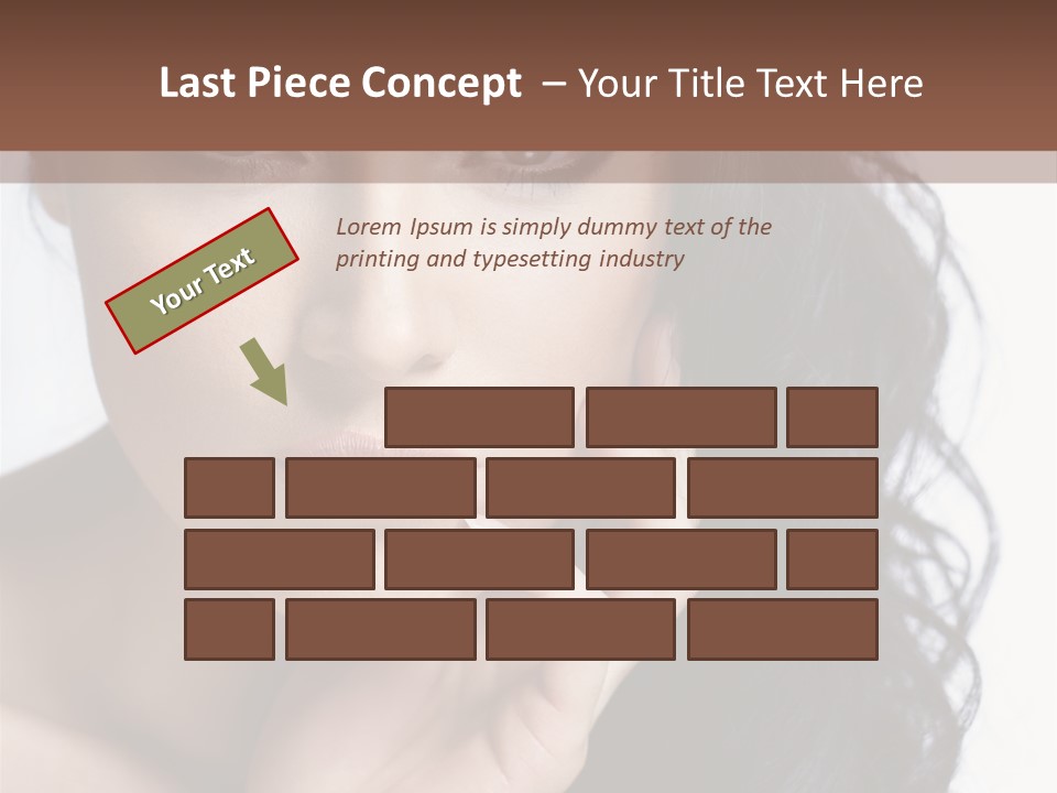 Portrait Woman Femininity PowerPoint Template