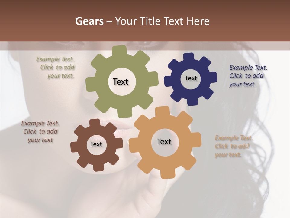 Portrait Woman Femininity PowerPoint Template