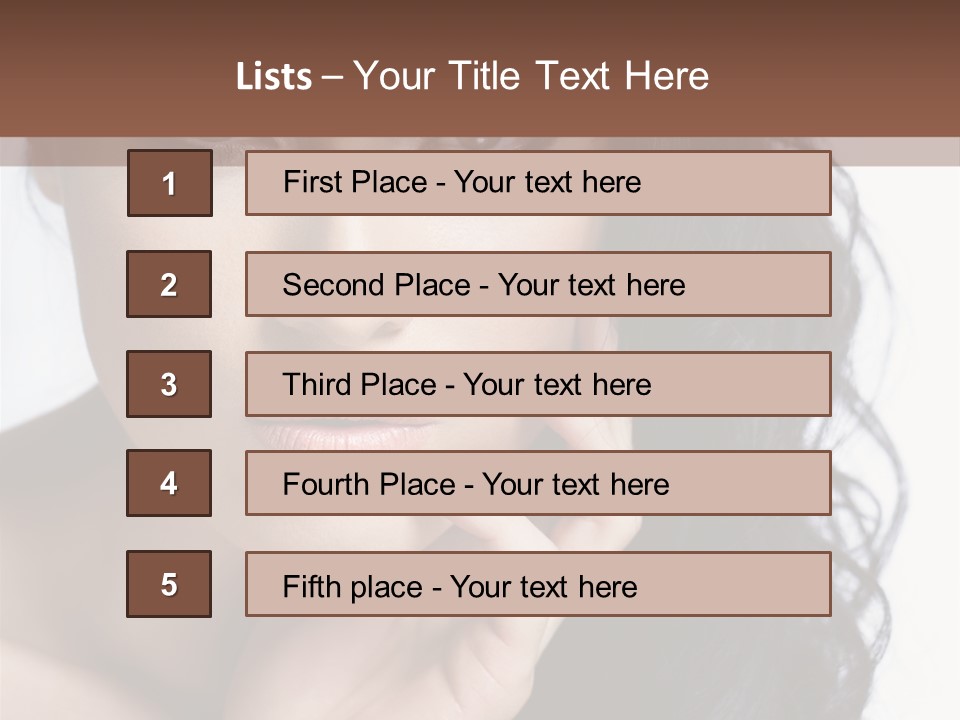 Portrait Woman Femininity PowerPoint Template