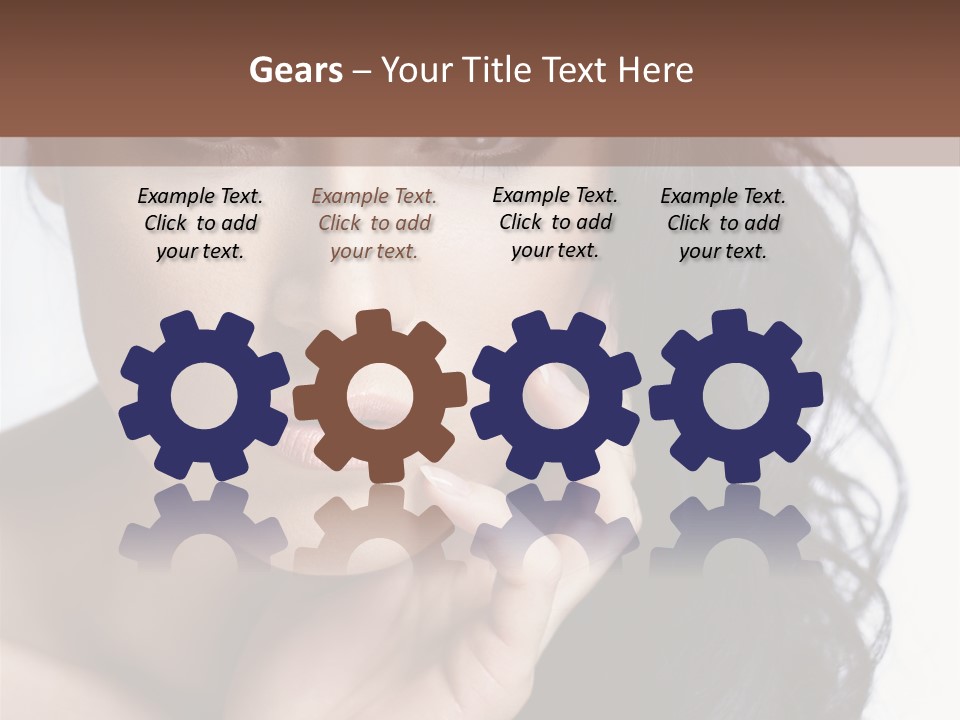 Portrait Woman Femininity PowerPoint Template