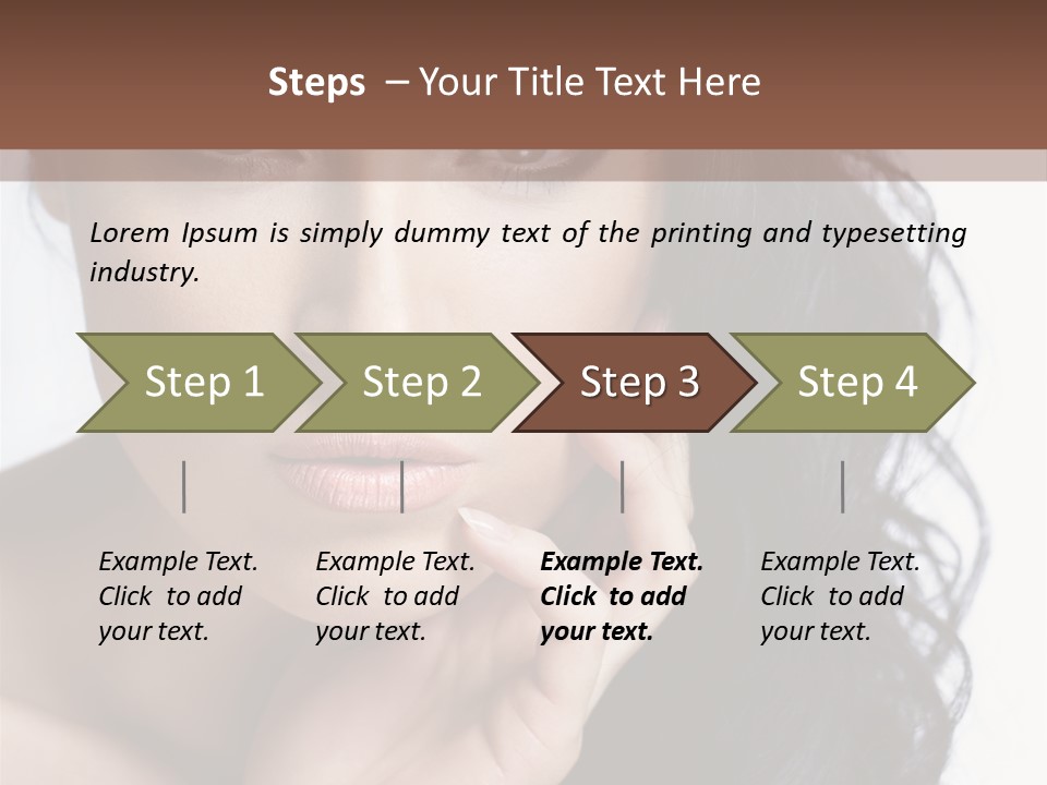Portrait Woman Femininity PowerPoint Template