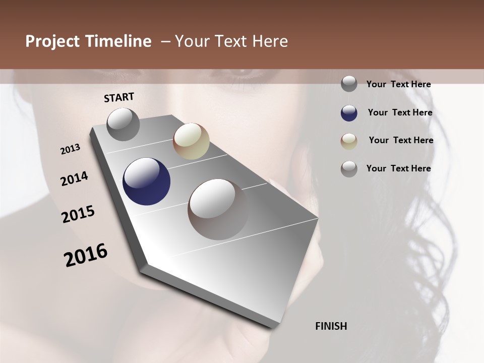 Portrait Woman Femininity PowerPoint Template