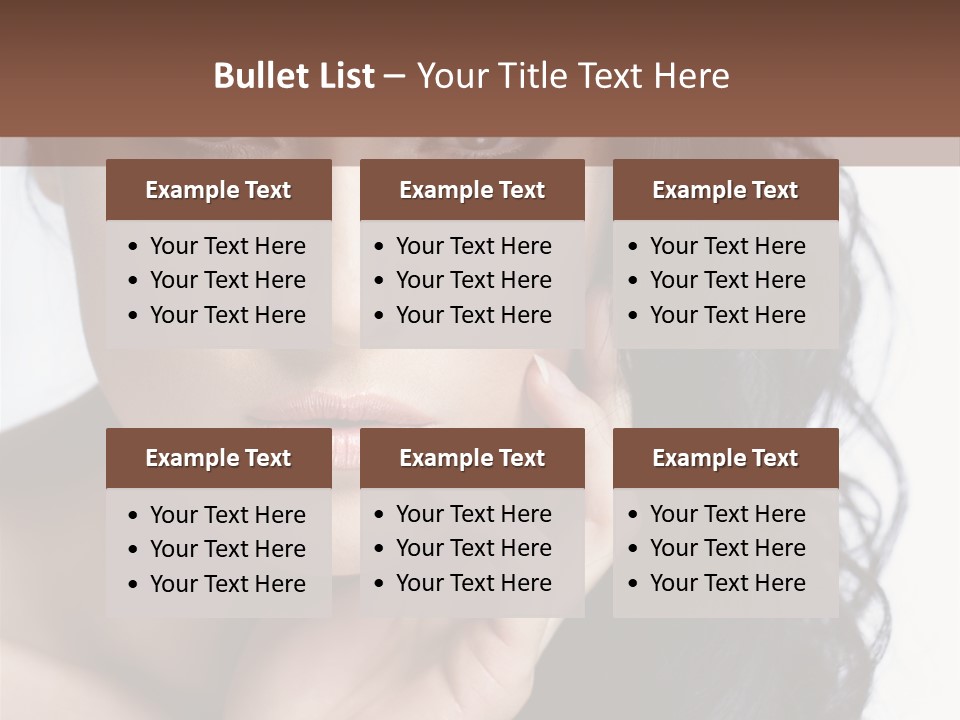 Portrait Woman Femininity PowerPoint Template