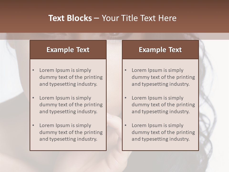 Portrait Woman Femininity PowerPoint Template