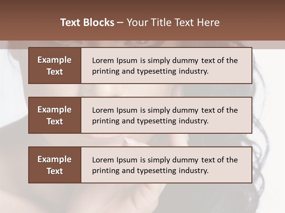 Portrait Woman Femininity PowerPoint Template