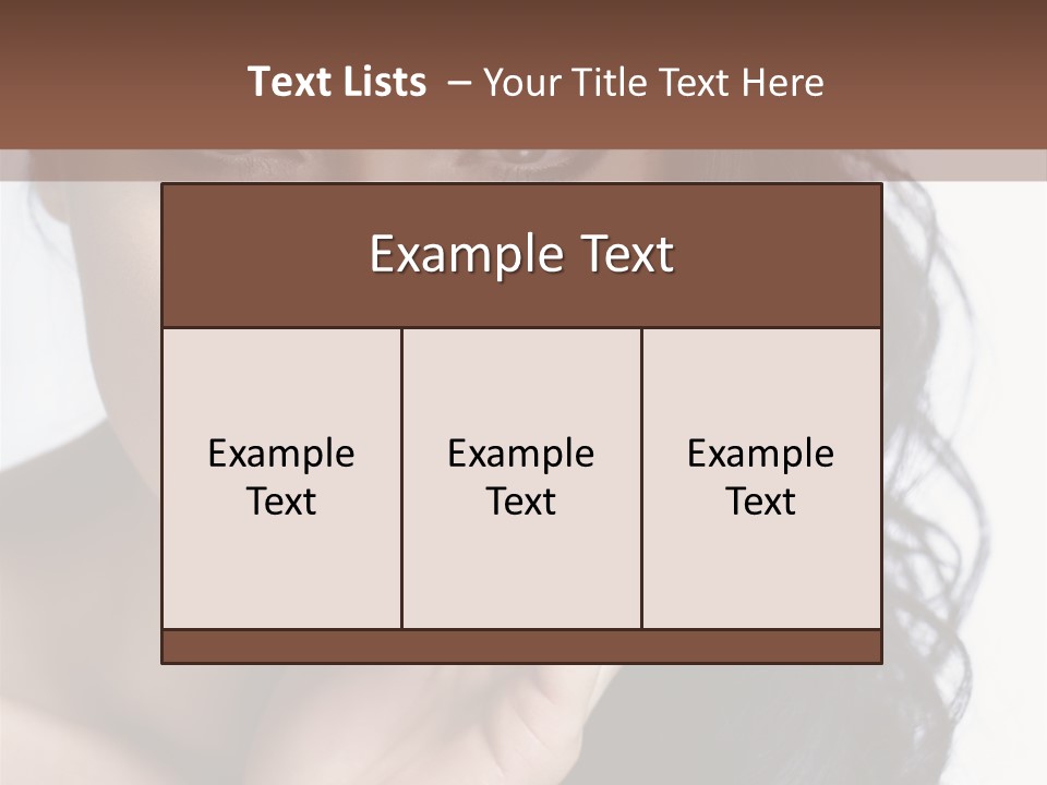 Portrait Woman Femininity PowerPoint Template