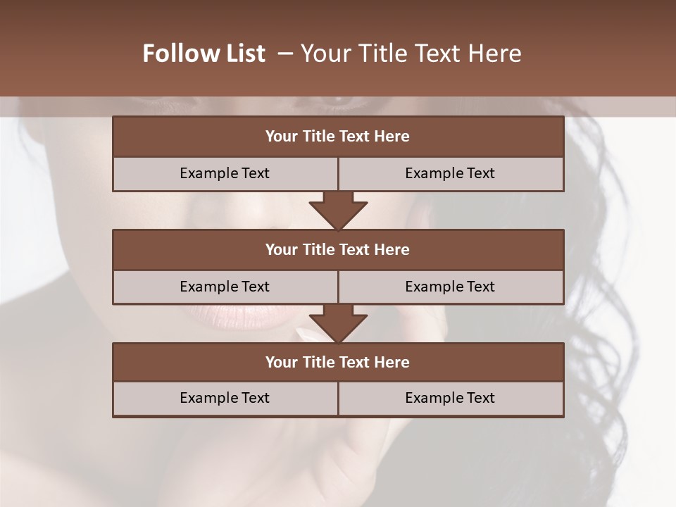 Portrait Woman Femininity PowerPoint Template