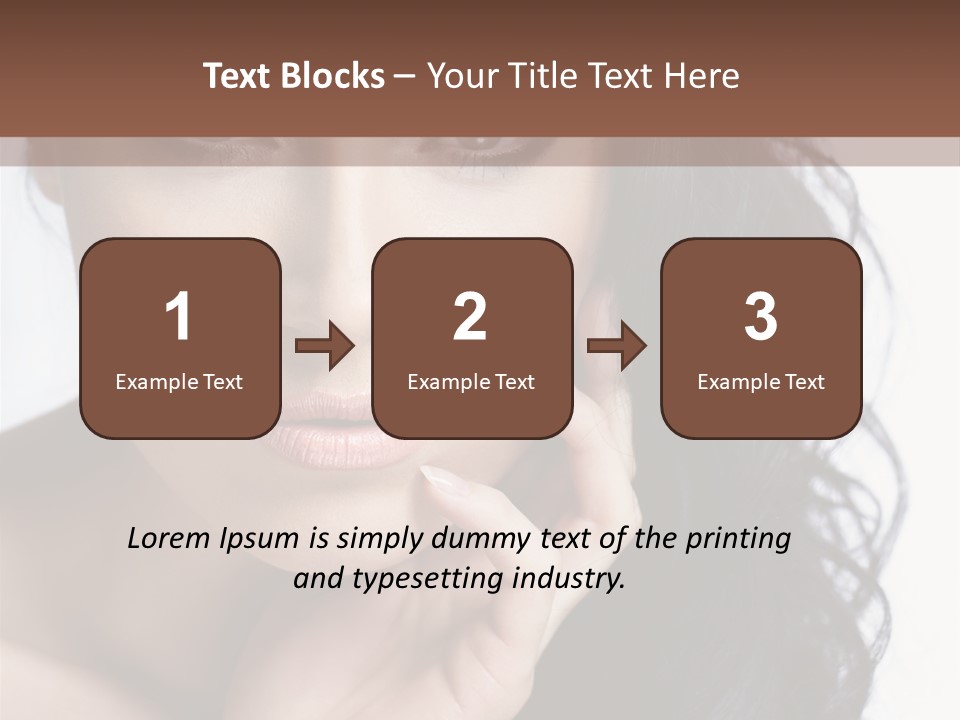 Portrait Woman Femininity PowerPoint Template