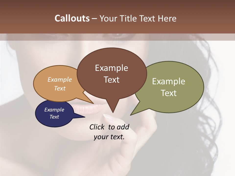 Portrait Woman Femininity PowerPoint Template