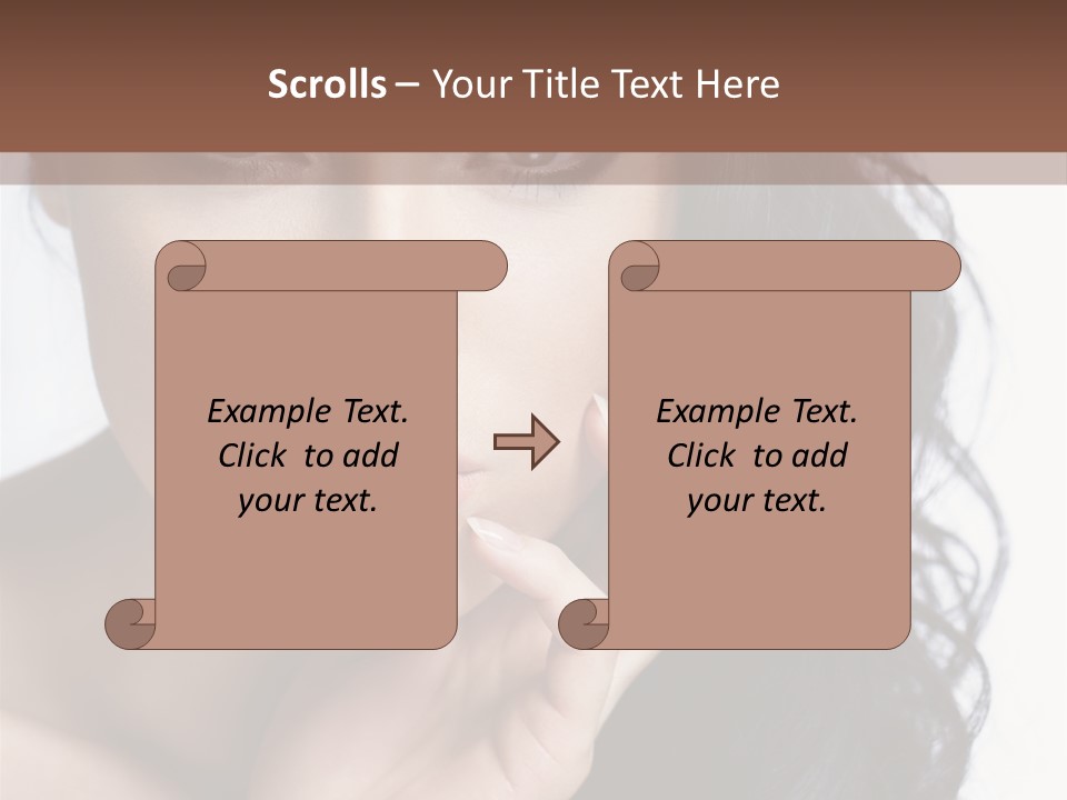 Portrait Woman Femininity PowerPoint Template