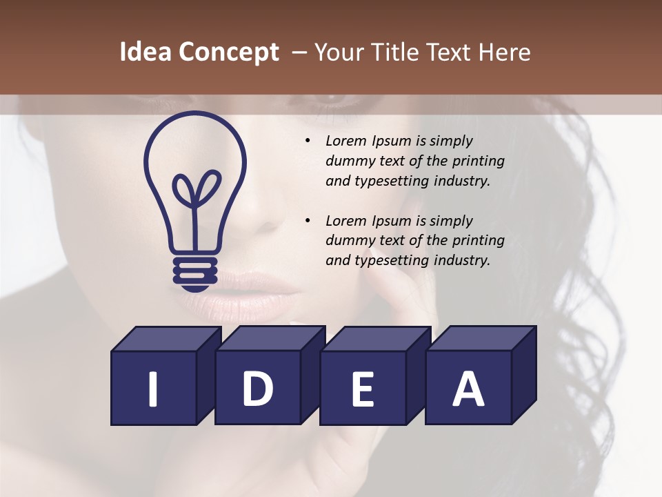 Portrait Woman Femininity PowerPoint Template