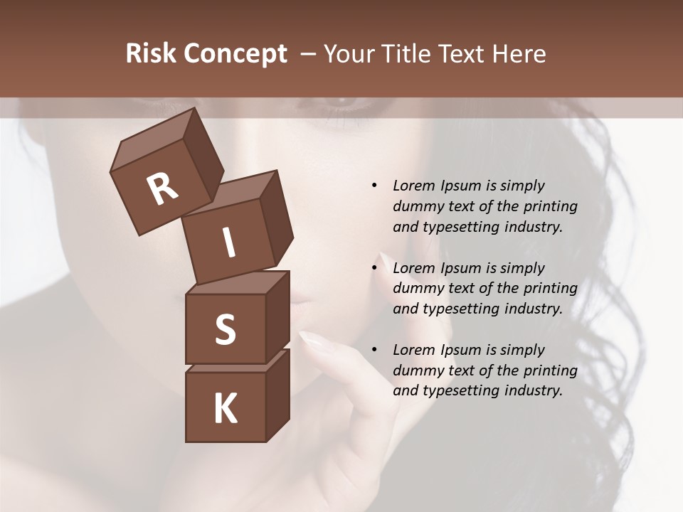 Portrait Woman Femininity PowerPoint Template