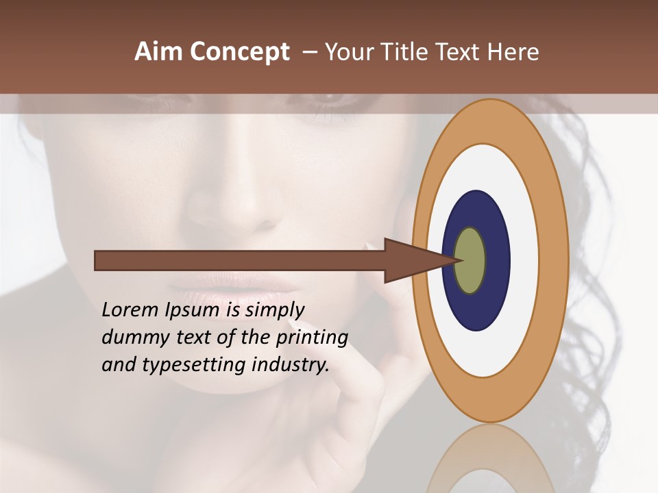 Portrait Woman Femininity PowerPoint Template