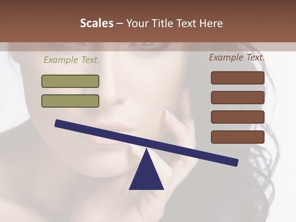 Portrait Woman Femininity PowerPoint Template