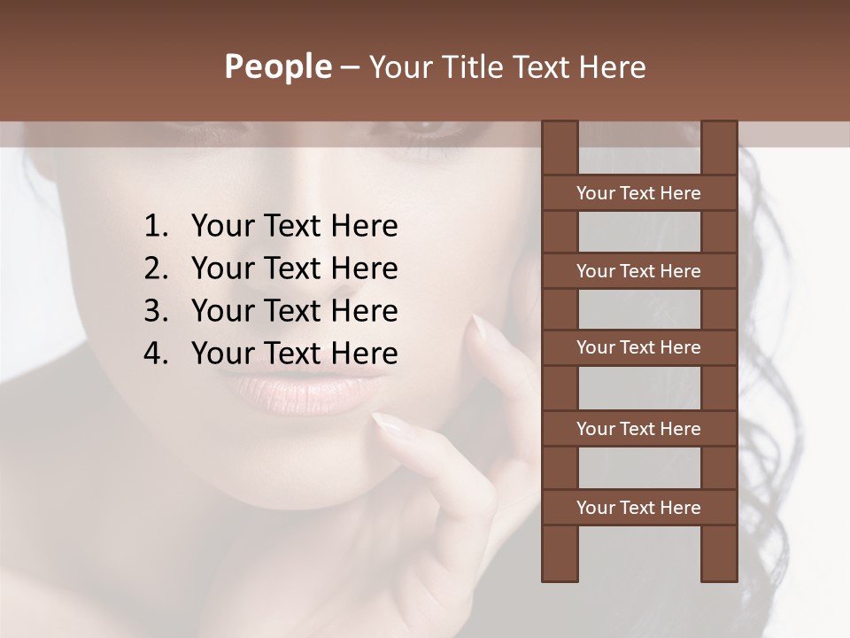 Portrait Woman Femininity PowerPoint Template