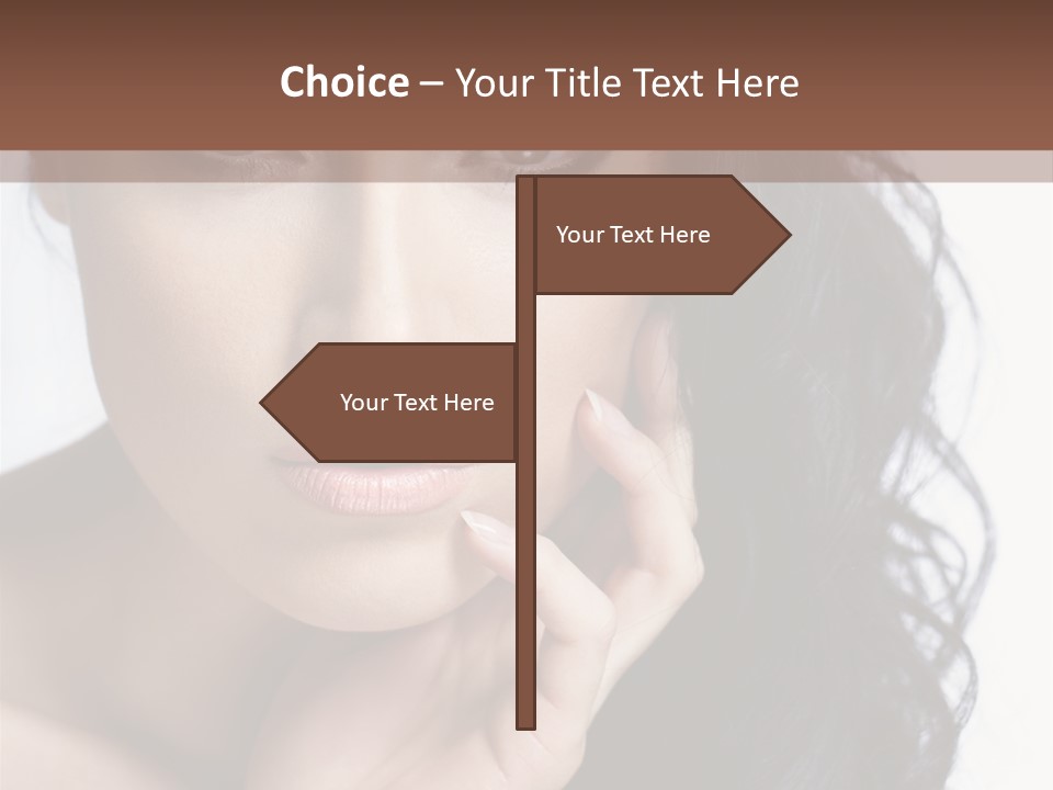 Portrait Woman Femininity PowerPoint Template