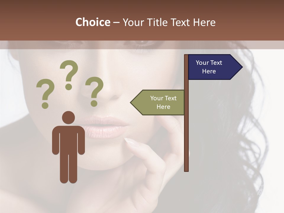 Portrait Woman Femininity PowerPoint Template