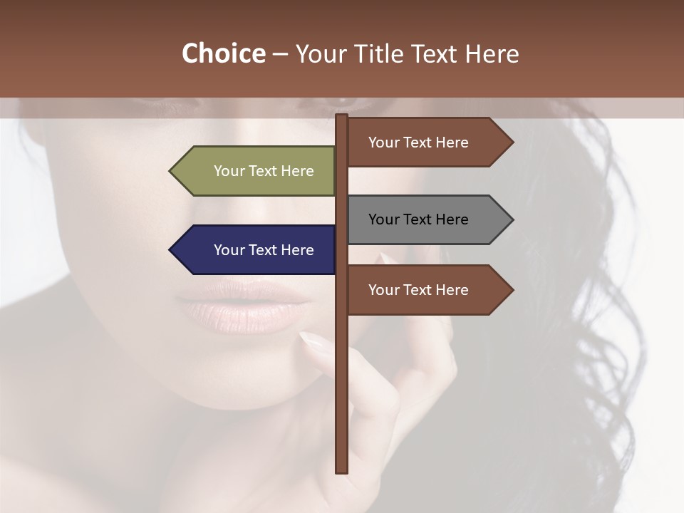 Portrait Woman Femininity PowerPoint Template