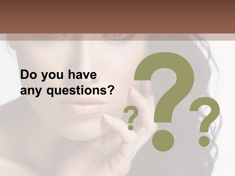 Portrait Woman Femininity PowerPoint Template