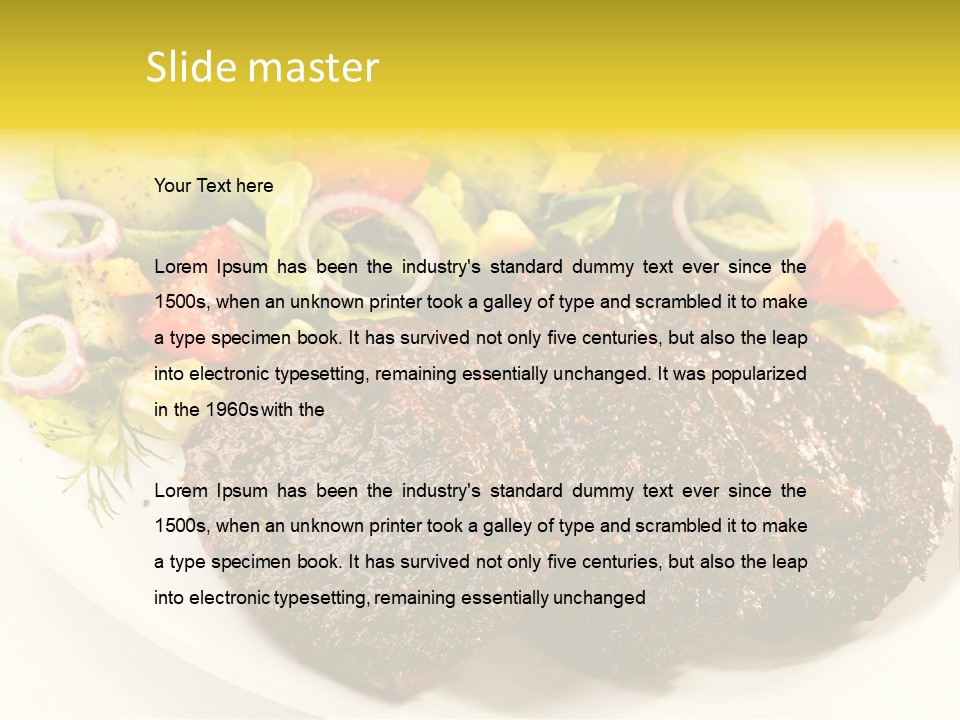 Food Steak Roasted PowerPoint Template