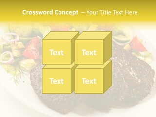 Food Steak Roasted PowerPoint Template