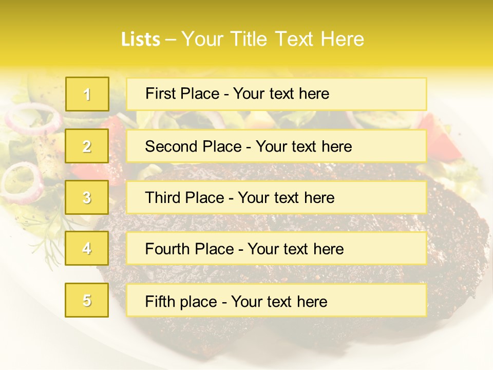 Food Steak Roasted PowerPoint Template