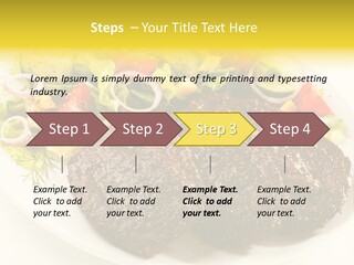 Food Steak Roasted PowerPoint Template