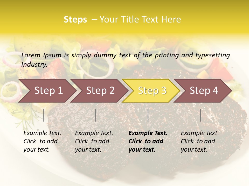Food Steak Roasted PowerPoint Template