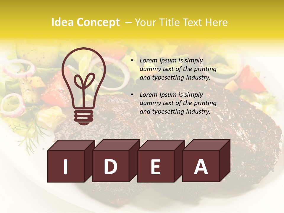 Food Steak Roasted PowerPoint Template