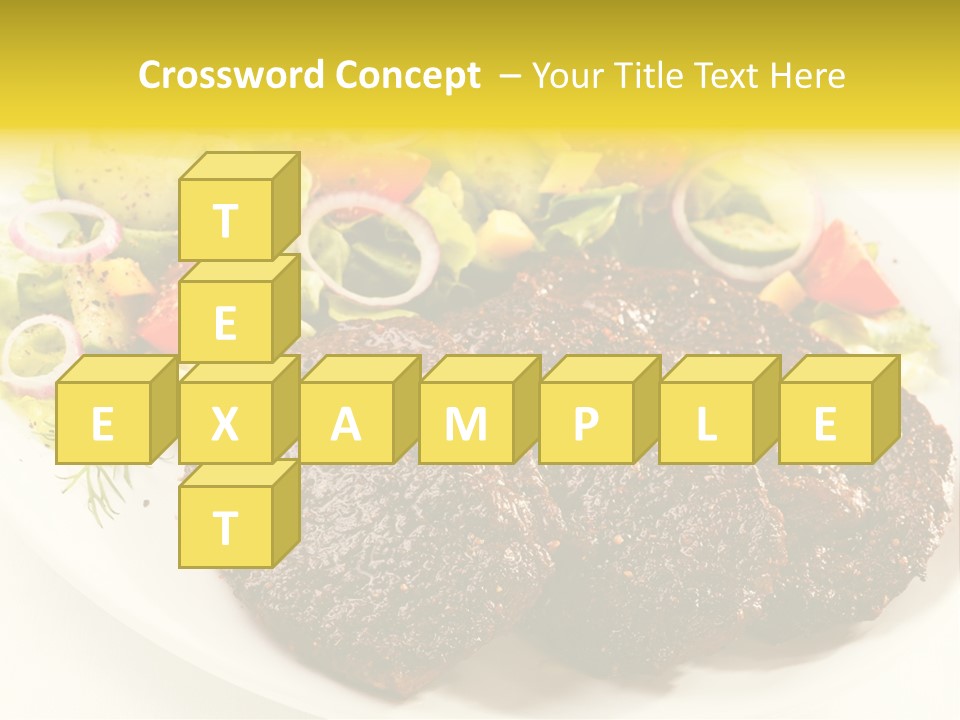 Food Steak Roasted PowerPoint Template