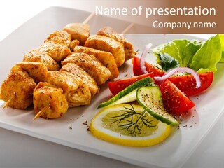 Poultry Shashlik Appetiser PowerPoint Template