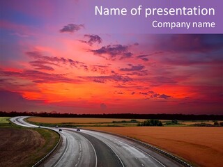 Green Horizon Colour PowerPoint Template