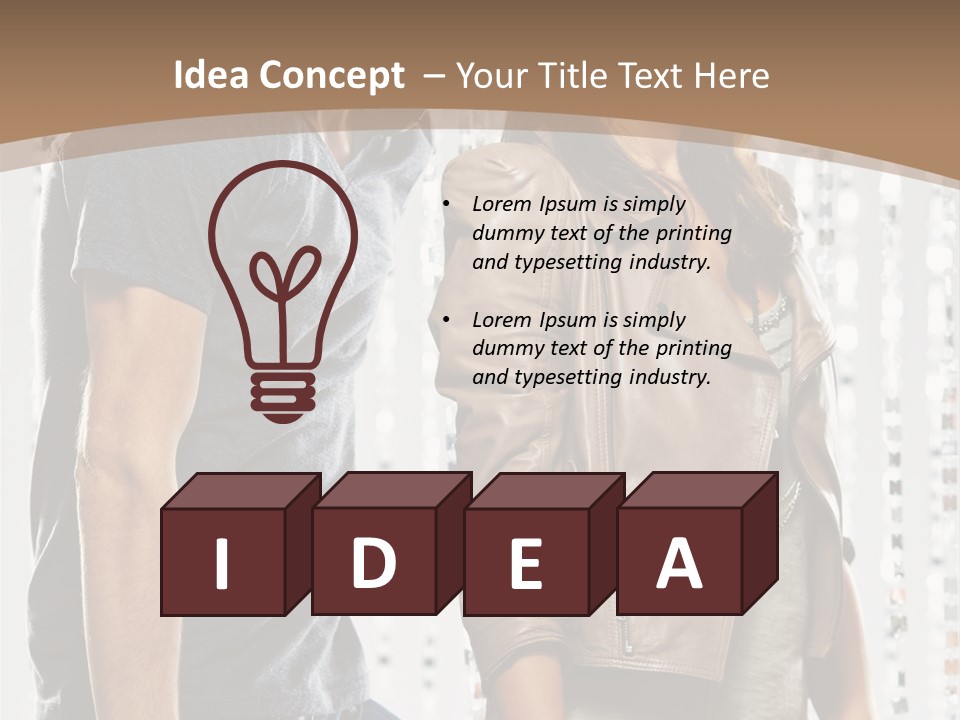 Curtain Love Copy Space PowerPoint Template