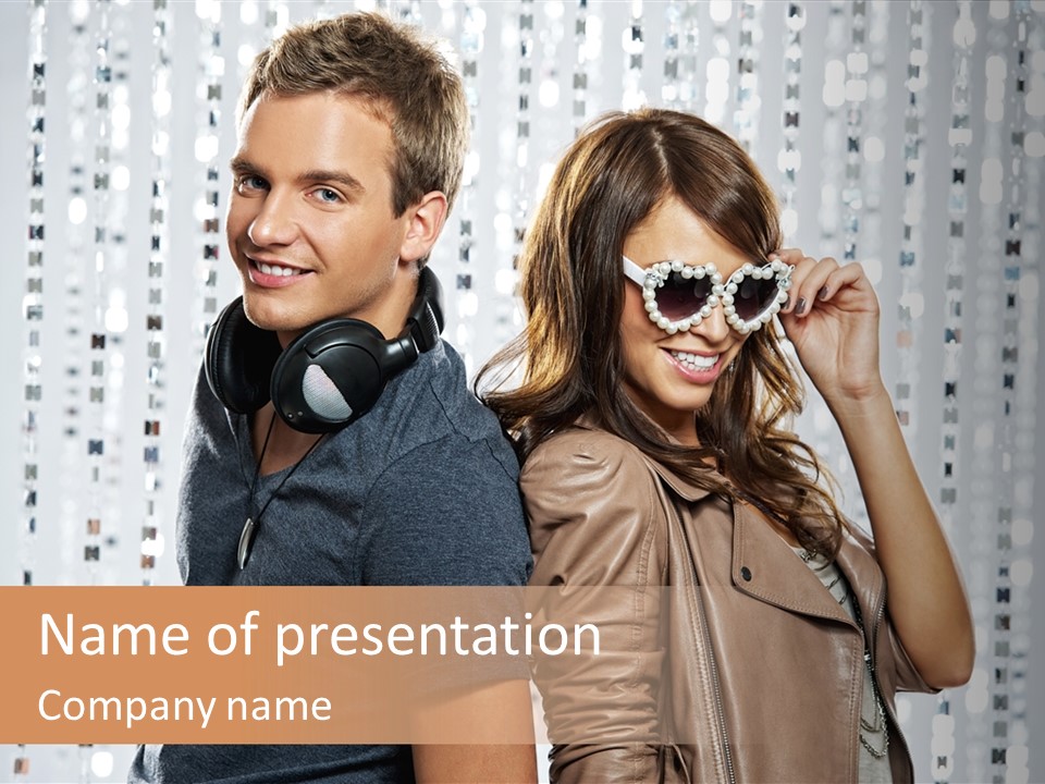 Happiness Nightlife Expression PowerPoint Template