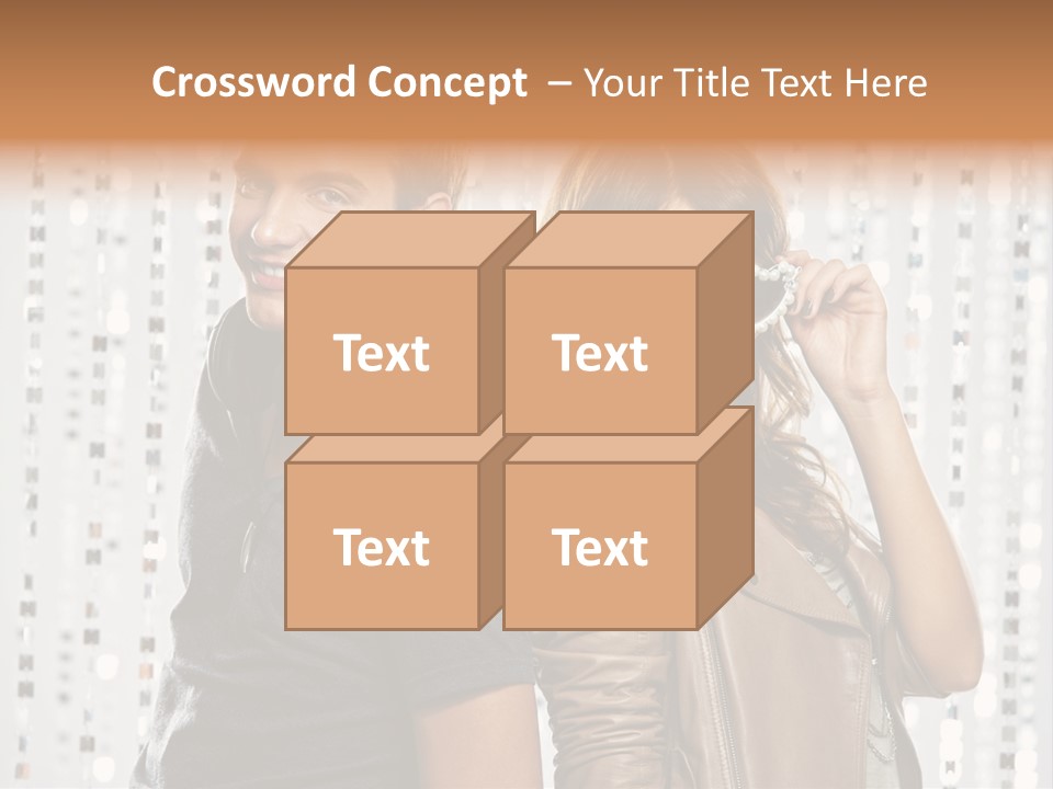 Happiness Nightlife Expression PowerPoint Template