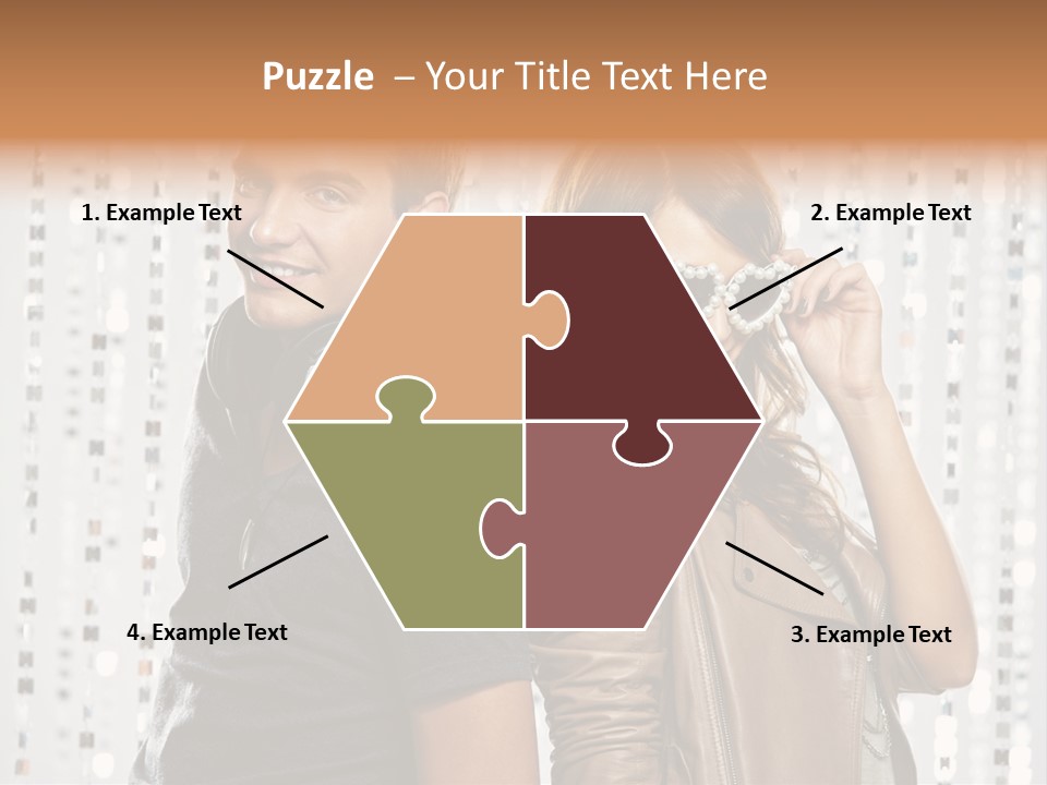 Happiness Nightlife Expression PowerPoint Template