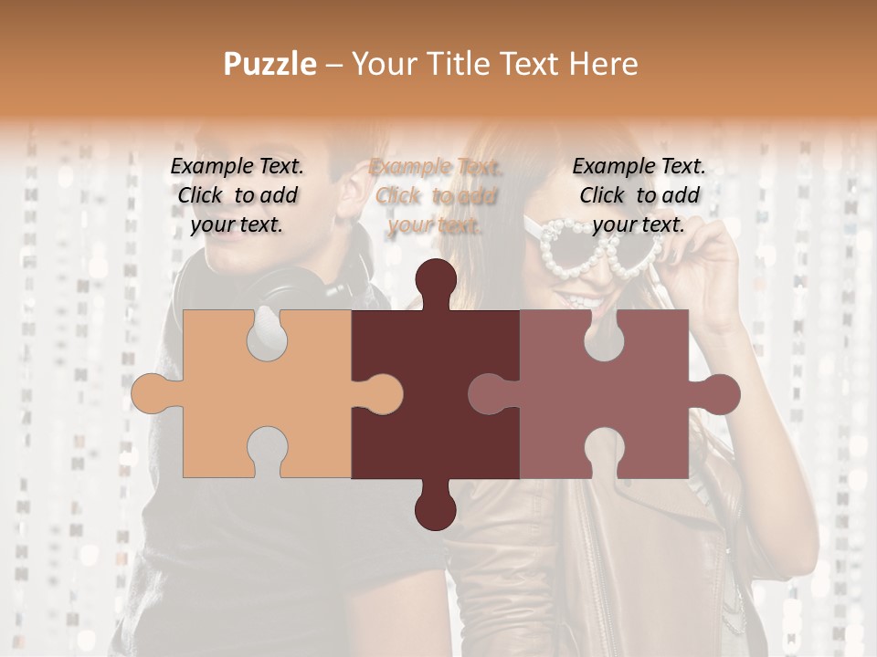 Happiness Nightlife Expression PowerPoint Template