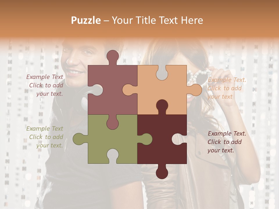 Happiness Nightlife Expression PowerPoint Template