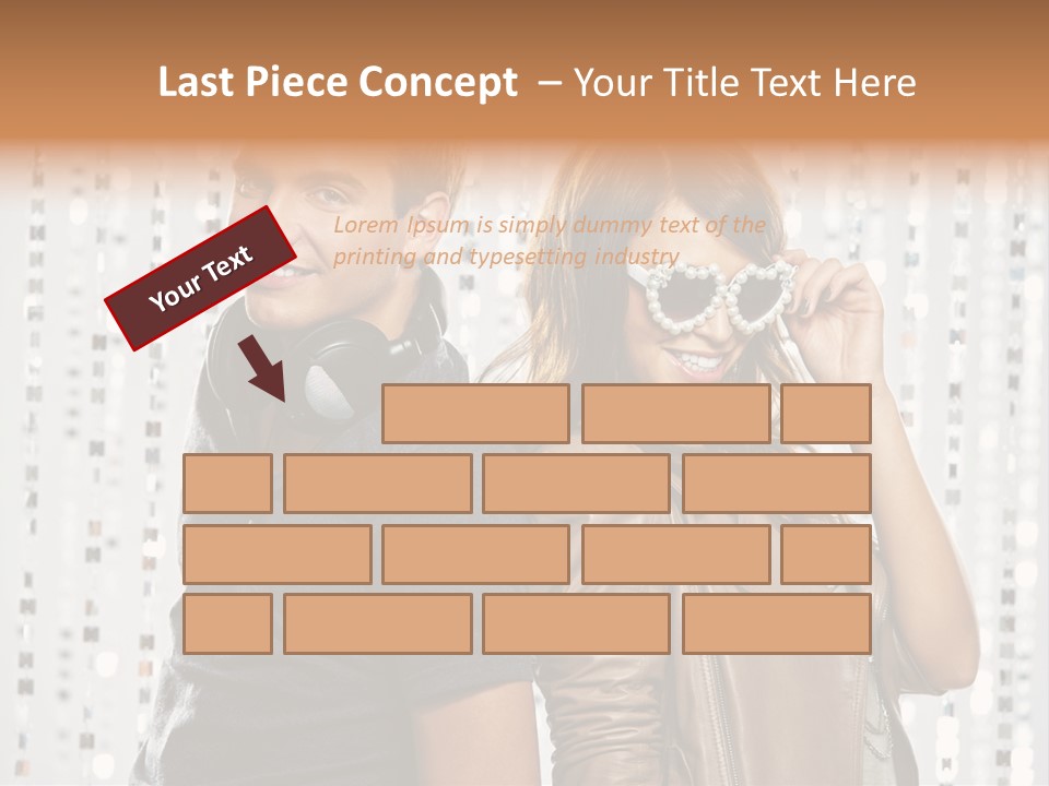 Happiness Nightlife Expression PowerPoint Template
